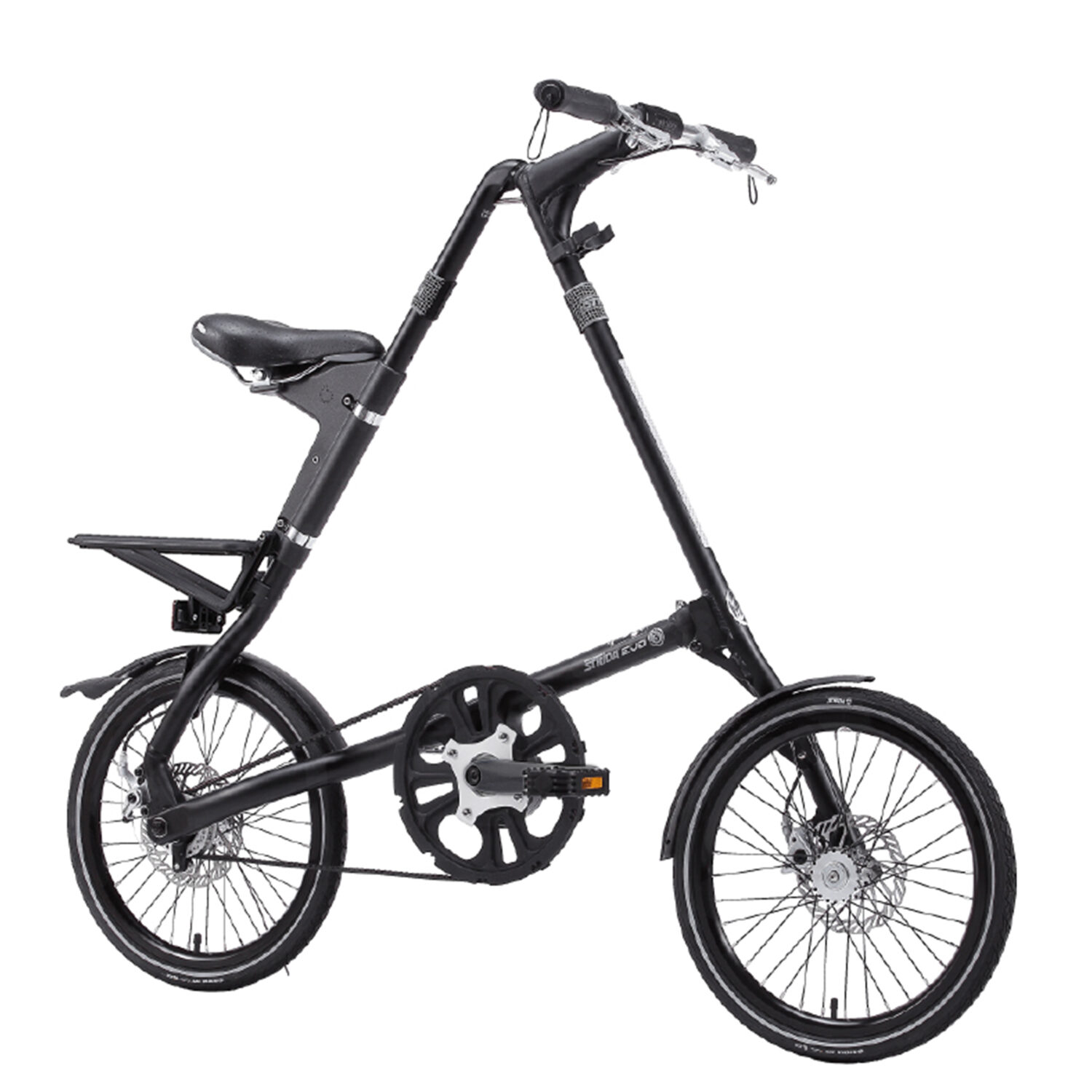black folding bike